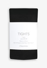 Black 40D Opaque Control Top Tights, BLACK, small