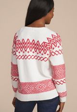 Fair Isle Button Front Cardigan, , small