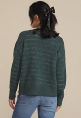 Tinsel Striped Eyelash Open Front Cardigan, C1774, small