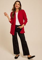 Cozy Ribbed Open Front Cardigan, C4744, small