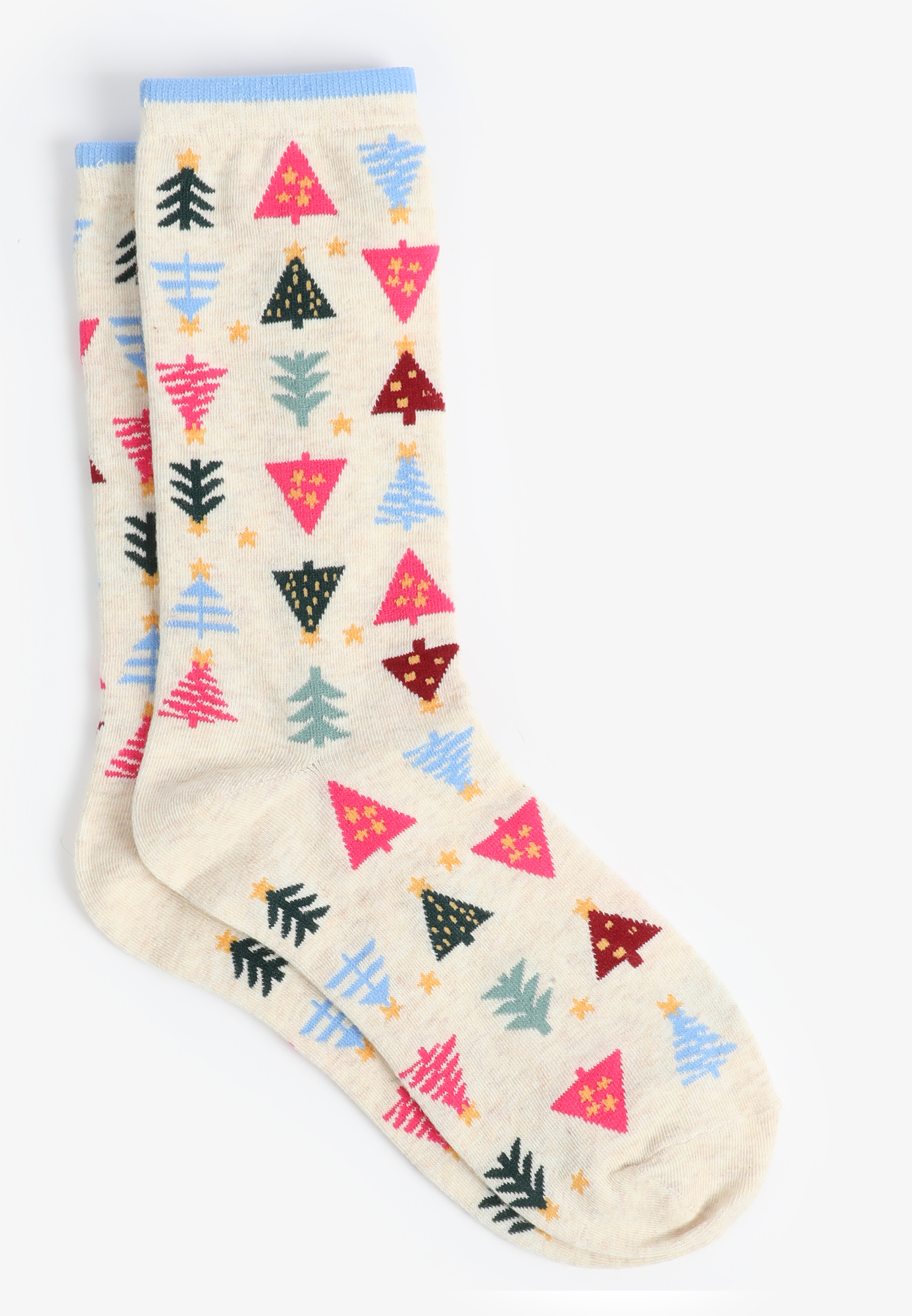 Colorful Festive Trees Crew Socks