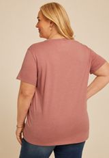 Plus Size Stay Pawsitive Oversized Fit Graphic Tee, C4762, small