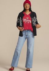 Peanuts Merry Classic Fit Graphic Tee, , small