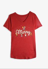 Peanuts Merry Classic Fit Graphic Tee, , small
