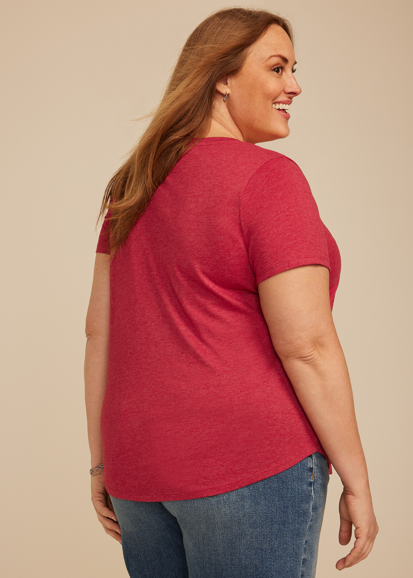 Plus Size Peanuts Merry Classic Fit Graphic Tee, , large