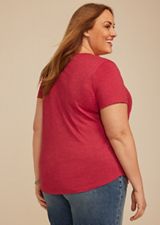 Plus Size Peanuts Merry Classic Fit Graphic Tee, , small