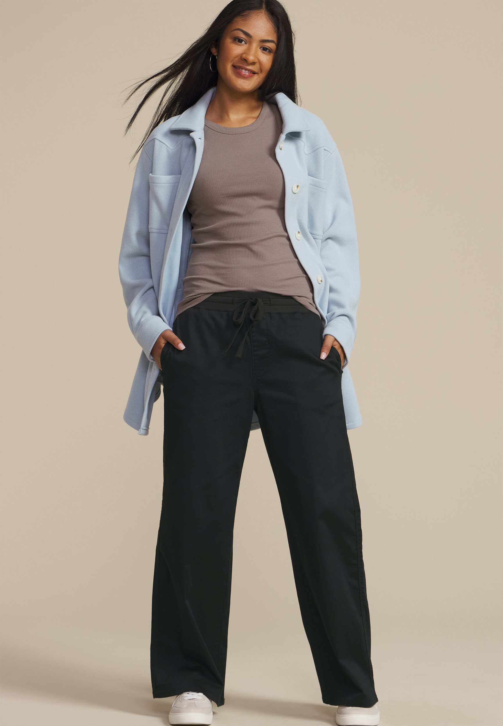High Rise Pull On Wide Leg Pant, C106, large