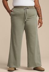 Plus Size High Rise Pull On Wide Leg Pant, C201, small