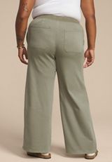 Plus Size High Rise Pull On Wide Leg Pant, C201, small