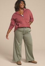 Plus Size High Rise Pull On Wide Leg Pant, C201, small