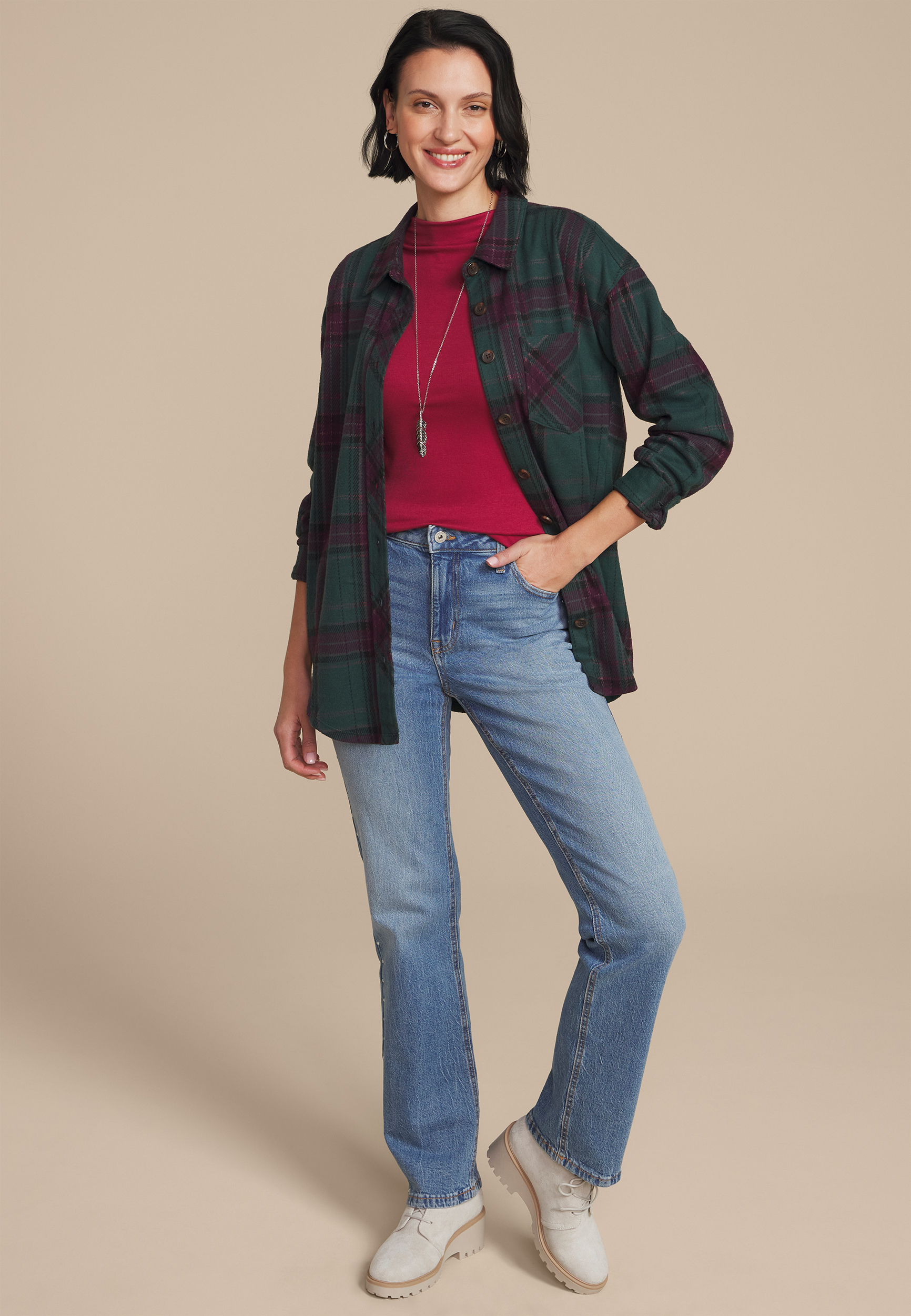 24/7 Mock Neck Long Sleeve Tee