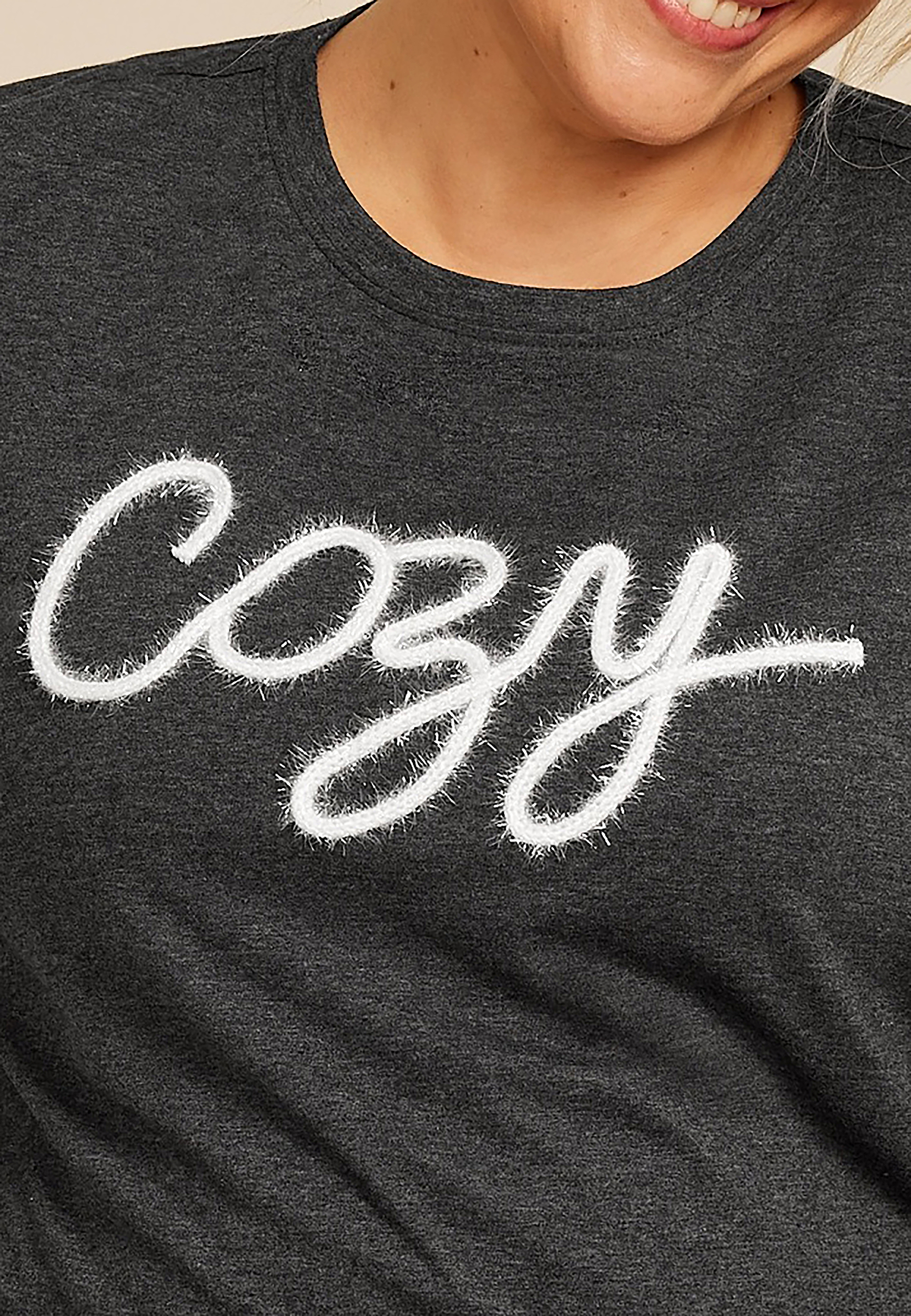 Plus Size Cozy Classic Fit Graphic Tee, C3806, large