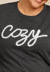 Plus Size Cozy Classic Fit Graphic Tee, C3806, small