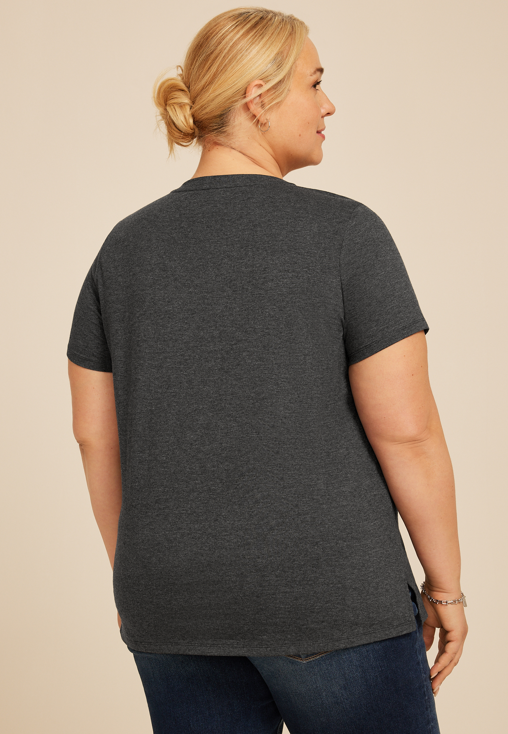 Plus Size Cozy Classic Fit Graphic Tee, C3806, large