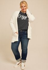 Plus Size Cozy Classic Fit Graphic Tee, C3806, small