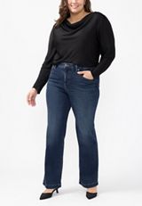 Plus Size Silver Jeans Co.&reg; Avery Curvy Luxe Stretch High Rise Trouser Jean, C258, small
