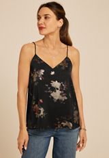 Metallic Floral V Neck Cami, MULTI, small