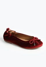SuperCush Gwen Velvet Bow Scrunch Back Ballet Flat, , small