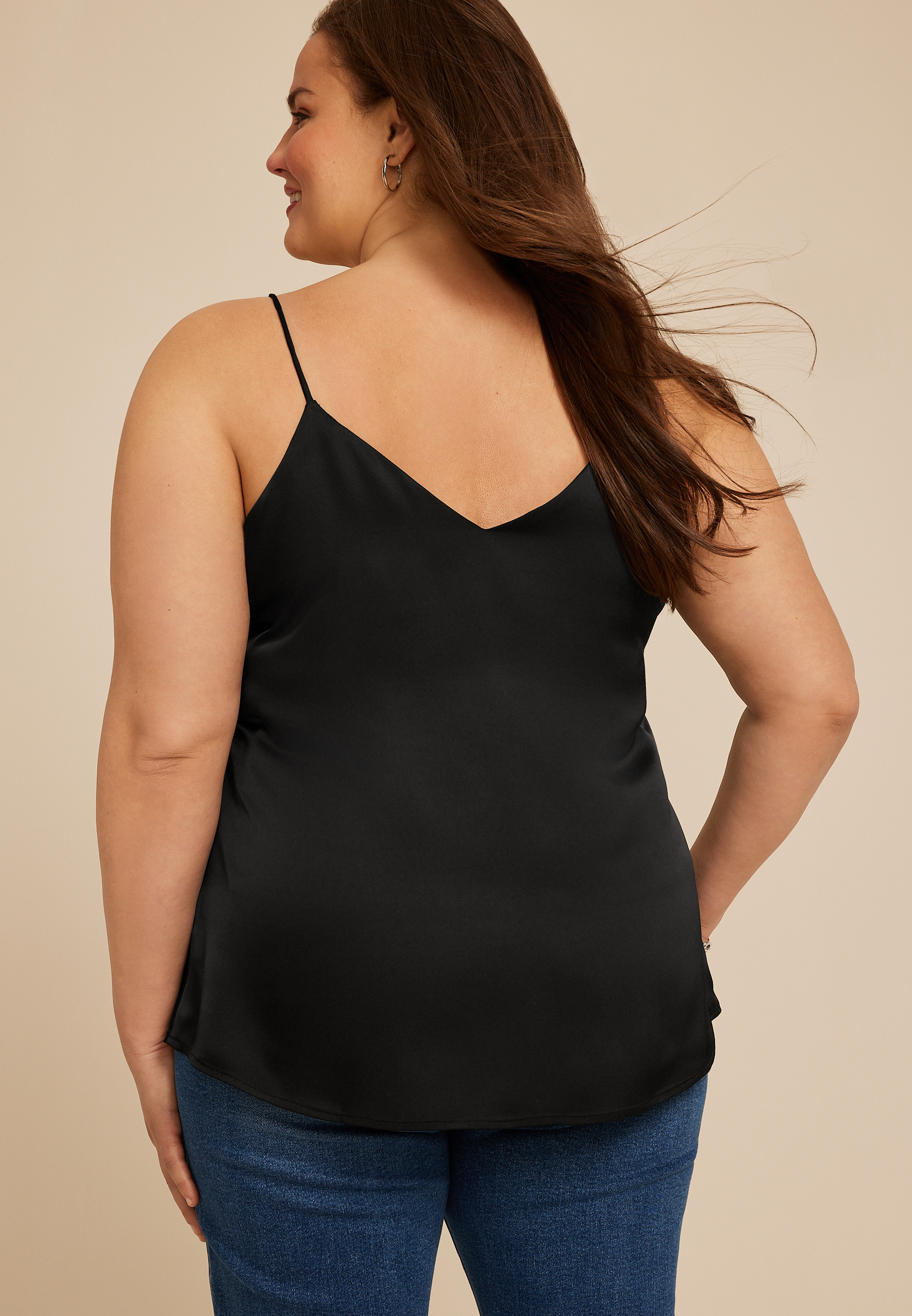 Plus Size Studio Y Snake Print Trim Camisole, C1756, large
