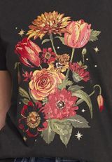 Floral Classic Fit Graphic Tee, C106, small