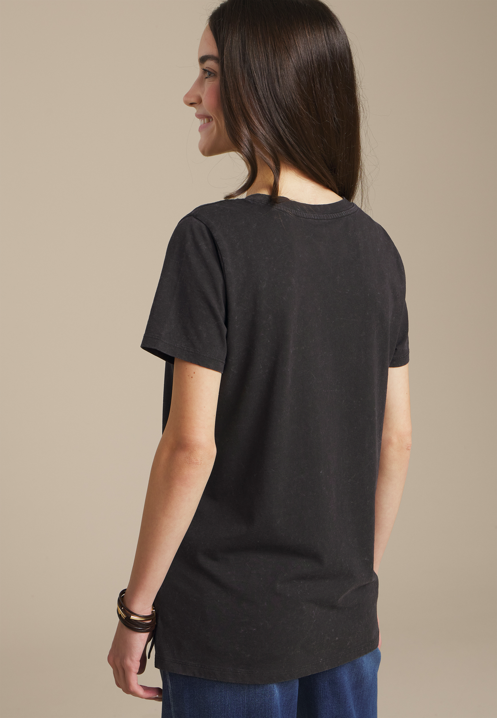 Floral Classic Fit Graphic Tee, C106, large