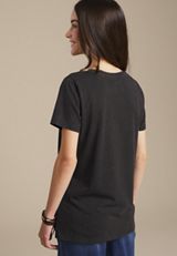 Floral Classic Fit Graphic Tee, C106, small