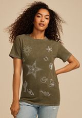Stitched Country Icon Relaxed Graphic Tee, C9161, small