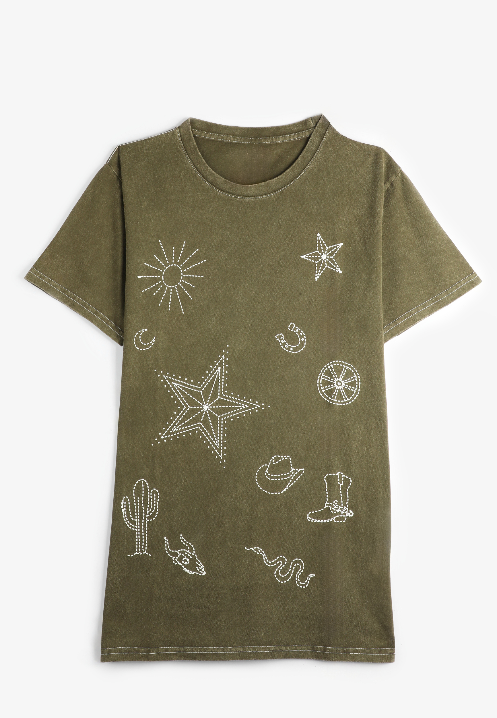 Stitched Country Icon Relaxed Graphic Tee, C9161, large