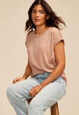 24/7 Textured Ribbed Clara Tee, C211, small