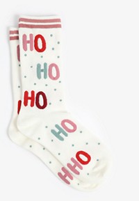 Festive Metallic Evergreen Crew Socks