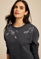 Studio Y Beaded Embellished Sweatshirt, C9764, small