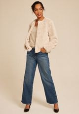 Studio Y Faux Fur Jacket, C727, small