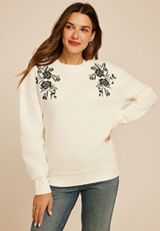 Studio Y Floral Embroidered Sweatshirt, C2789, small