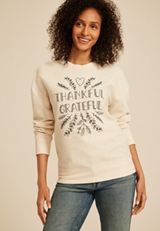 Thankful Grateful Relaxed Fit Sweatshirt, C2445, small
