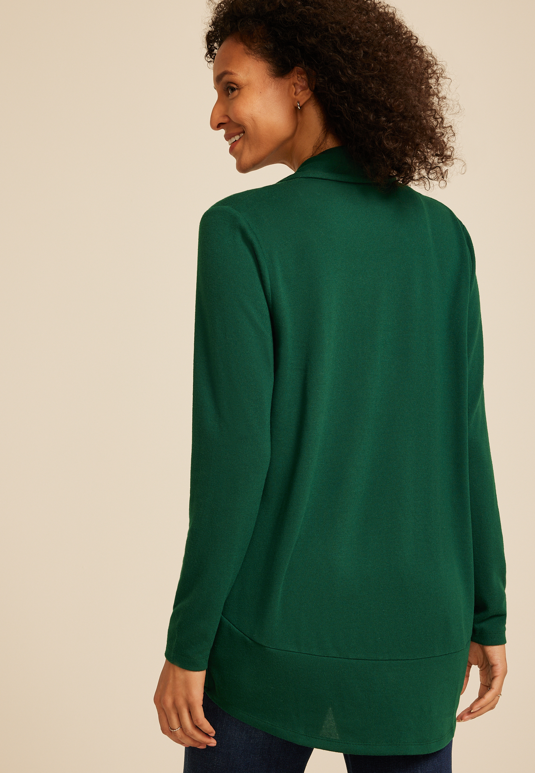 Hacci Shawl Collar Cardigan, MYRTL GREEN, large