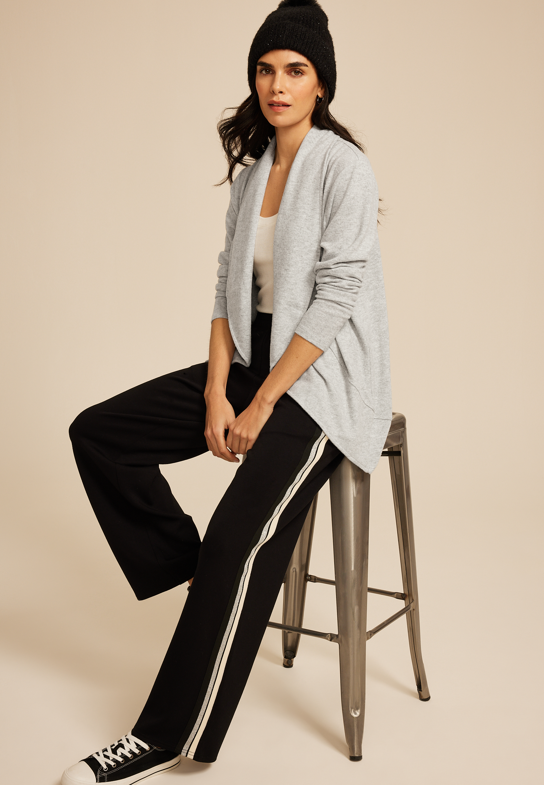 Hacci Shawl Collar Cardigan