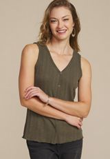 Variegated Button Front Tank Top, C1374, small