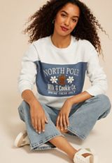 North Pole Holiday Relaxed Fit Sweatshirt, , small
