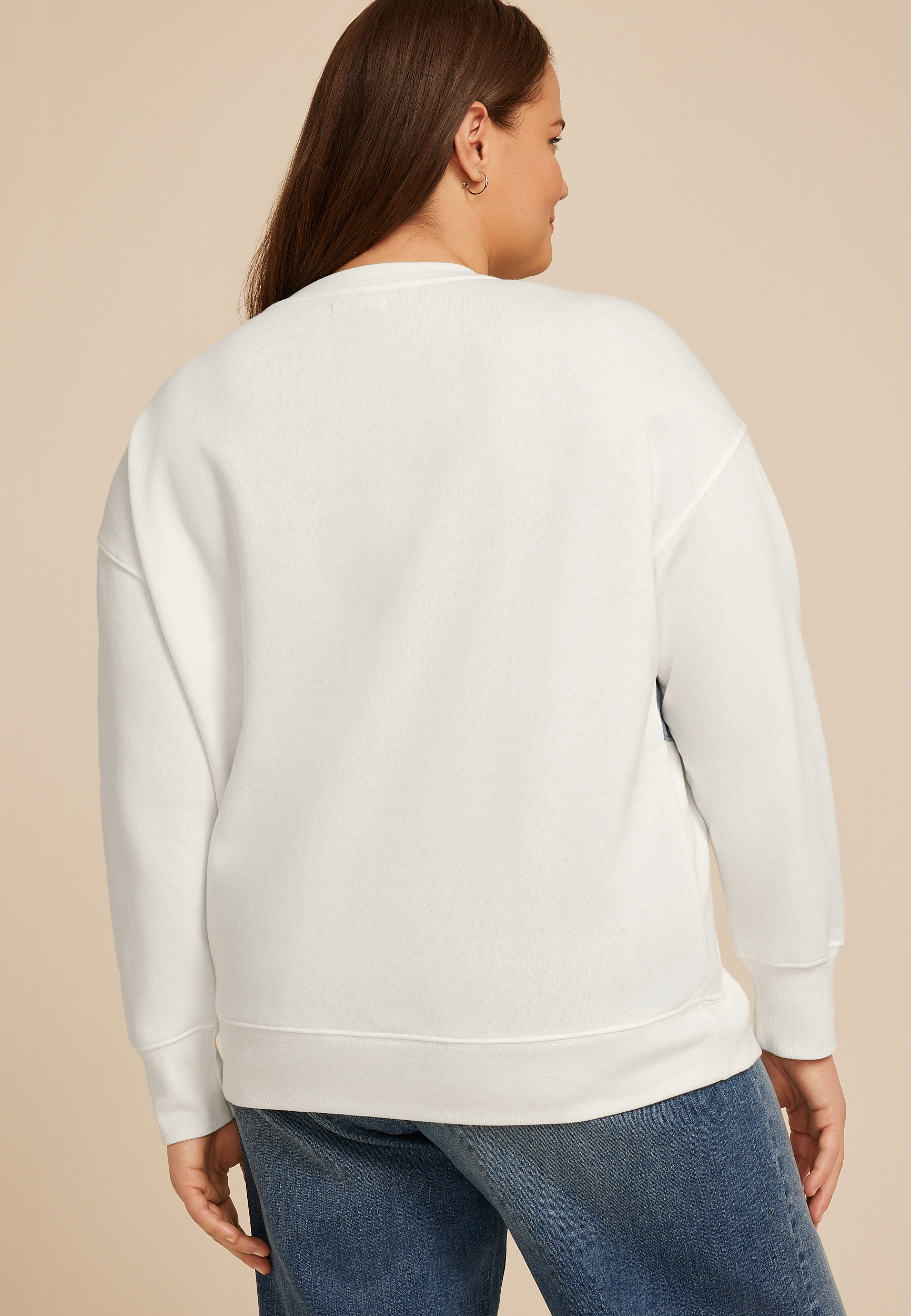 Plus Size North Pole Holiday Relaxed Fit Sweatshirt, , large