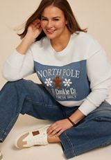 Plus Size North Pole Holiday Relaxed Fit Sweatshirt, , small