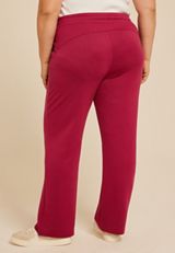 Plus Size Sparkle Scuba Knit Wide Leg Sweatpants, , small