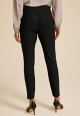 Bengaline Metallic Pinstripe Mid Rise Skinny Pant, C1756, small