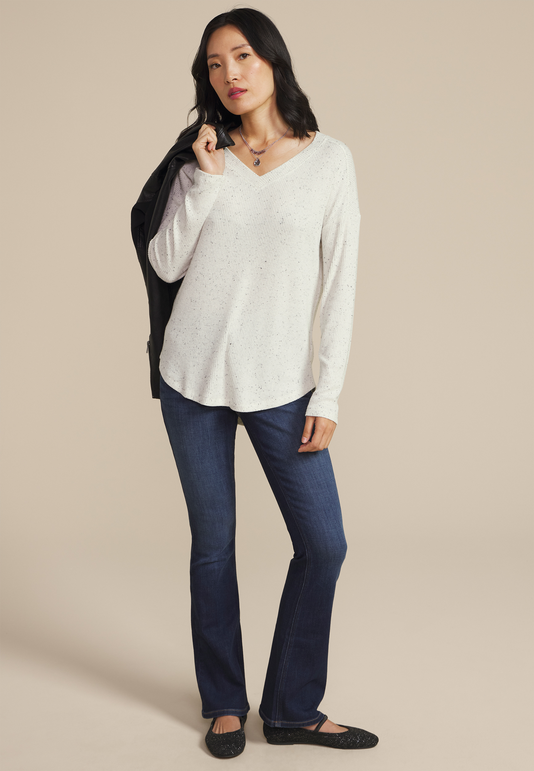 24/7 Berkley Speckled Long Sleeve Tee maurices