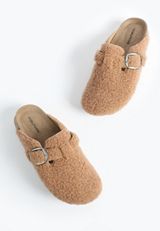 SuperCush Chloe Sherpa Footbed Clog, NATURAL, small
