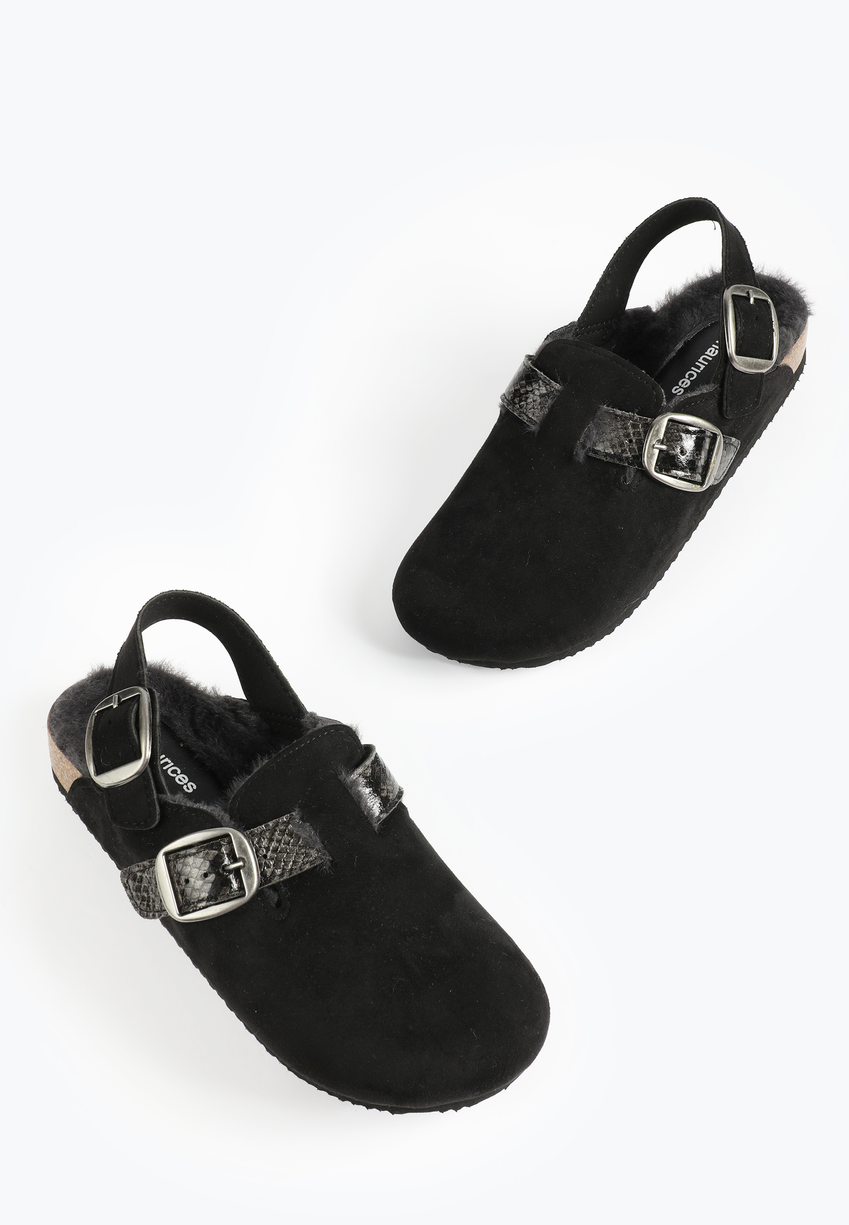 SuperCush Chloe Faux Fur Lined Slingback Footbed Clog, C1756, large