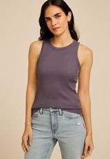 24/7 Cozy Highline Ribbed Tank Top, SHADOW BLUE, small