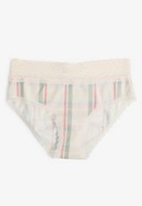 Simply Comfy Cotton Mauve Plaid Hipster Panty, C7555, small