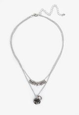 Smokey Faux Quartz Layered Necklace, C431, small
