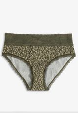 Simply Comfy Cotton Olive Printed Hipster Panty, C9162, small