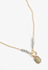 Genuine Stone Pendant Necklace, C605, small